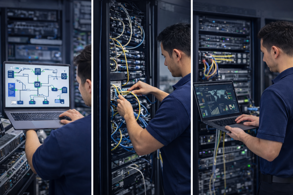 楊氏資訊提供新竹網路工程規劃服務，從網路架構設計、佈線施工、交換器配置、防火牆整合到企業網路優化，協助打造穩定高效的工作環境。