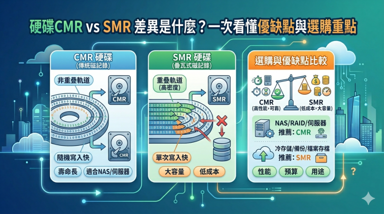 硬碟CMR vs SMR 差異是什麼？一次看懂優缺點與選購重點
