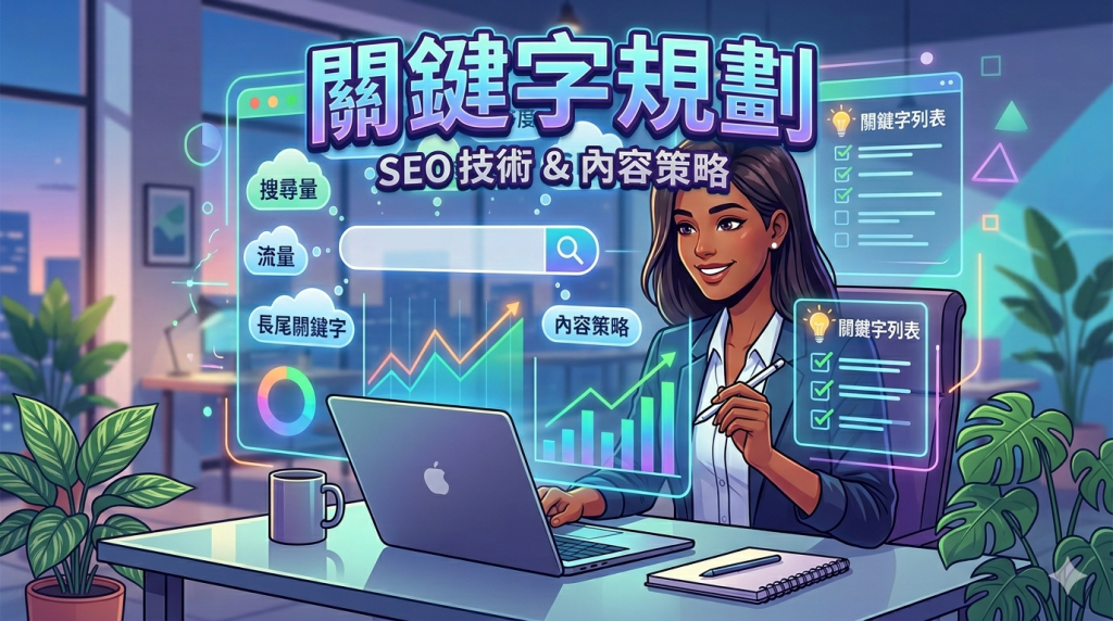 提供新竹關鍵字規劃服務，協助企業分析目標客群搜尋習慣、布局核心關鍵字與長尾關鍵字，提升網站曝光、流量品質與 SEO 效果。