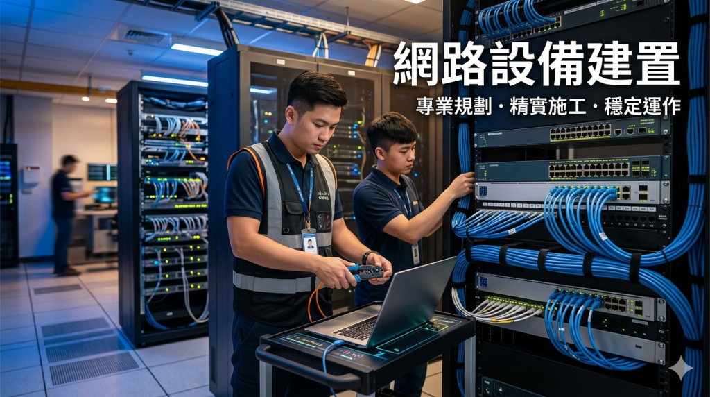 提供新竹網路設備建置服務，包含交換器、路由器、防火牆、無線基地台與網路架構整合，協助企業打造穩定、安全且易管理的網路環境。