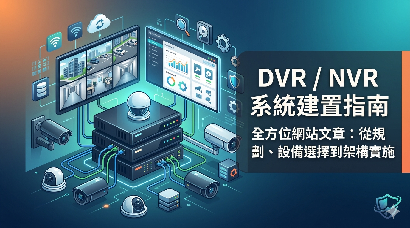 提供新竹 DVR／NVR 建置服務，包含監控錄影主機規劃、攝影機整合、錄影保存設定、遠端監看與儲存容量配置，協助打造穩定好管理的監控系統。